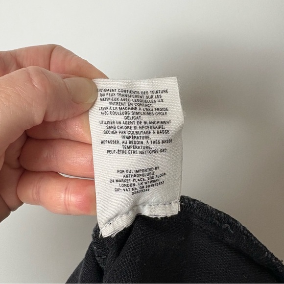 Anthropologie Pilcro Black Denim Fringe Button Up Skirt - Picture 6 of 6